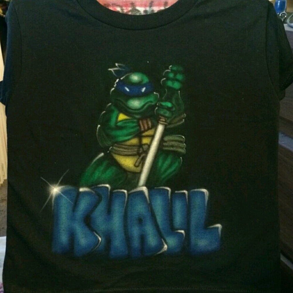 COPY - NINJA TURTLE Airbrushed T-shirt Custom Made KIDS